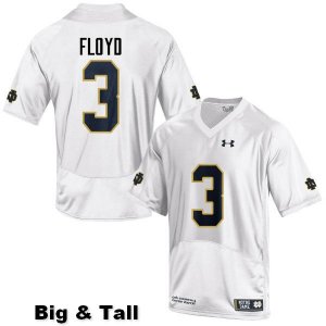 Notre Dame Fighting Irish Men's Michael Floyd #3 White Under Armour Authentic Stitched Big & Tall College NCAA Football Jersey PPV2599CZ